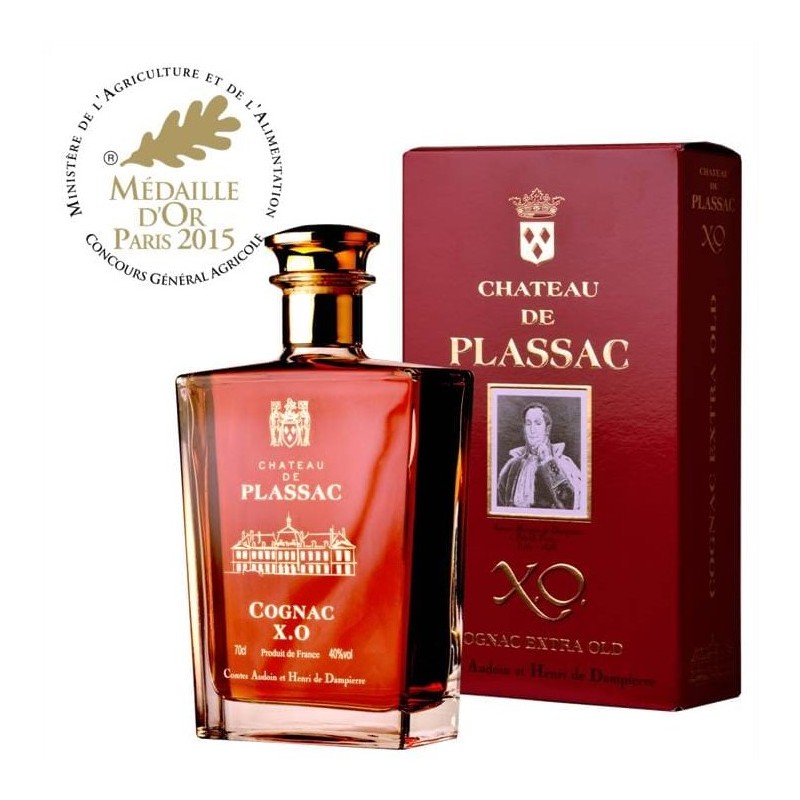 Cognac XO d’exception  Château de Plassac aux 5 medailles d’or Etui Luxe